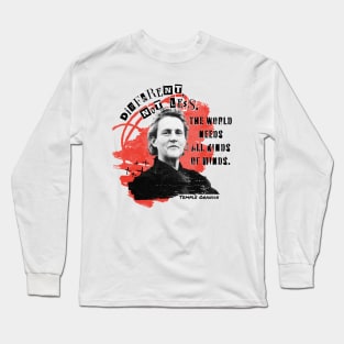 Temple Grandin Punk Autism Different Not Less Long Sleeve T-Shirt